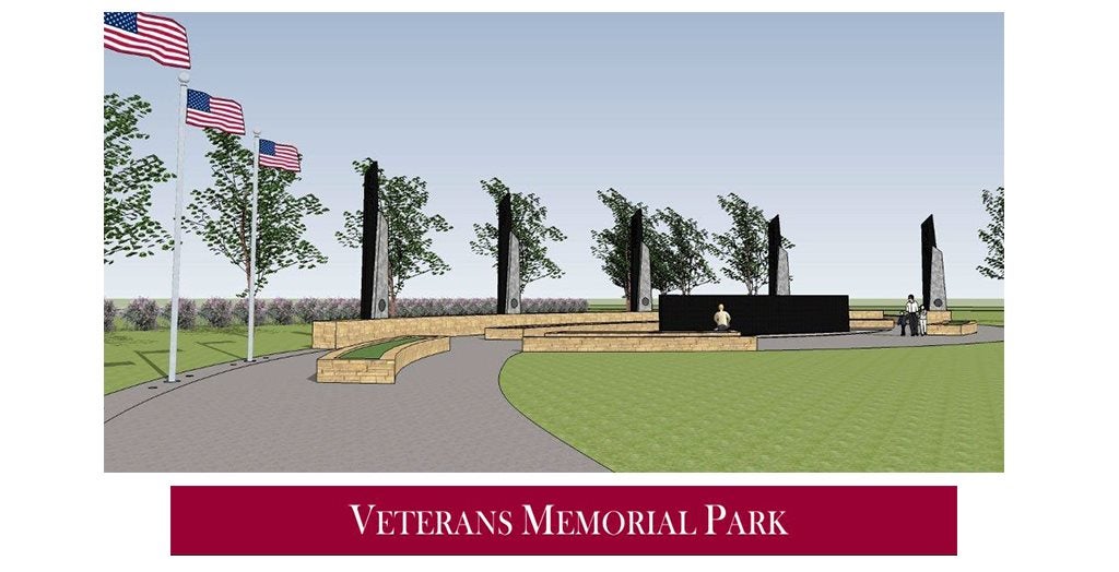 Veterans Park Wall Momuments